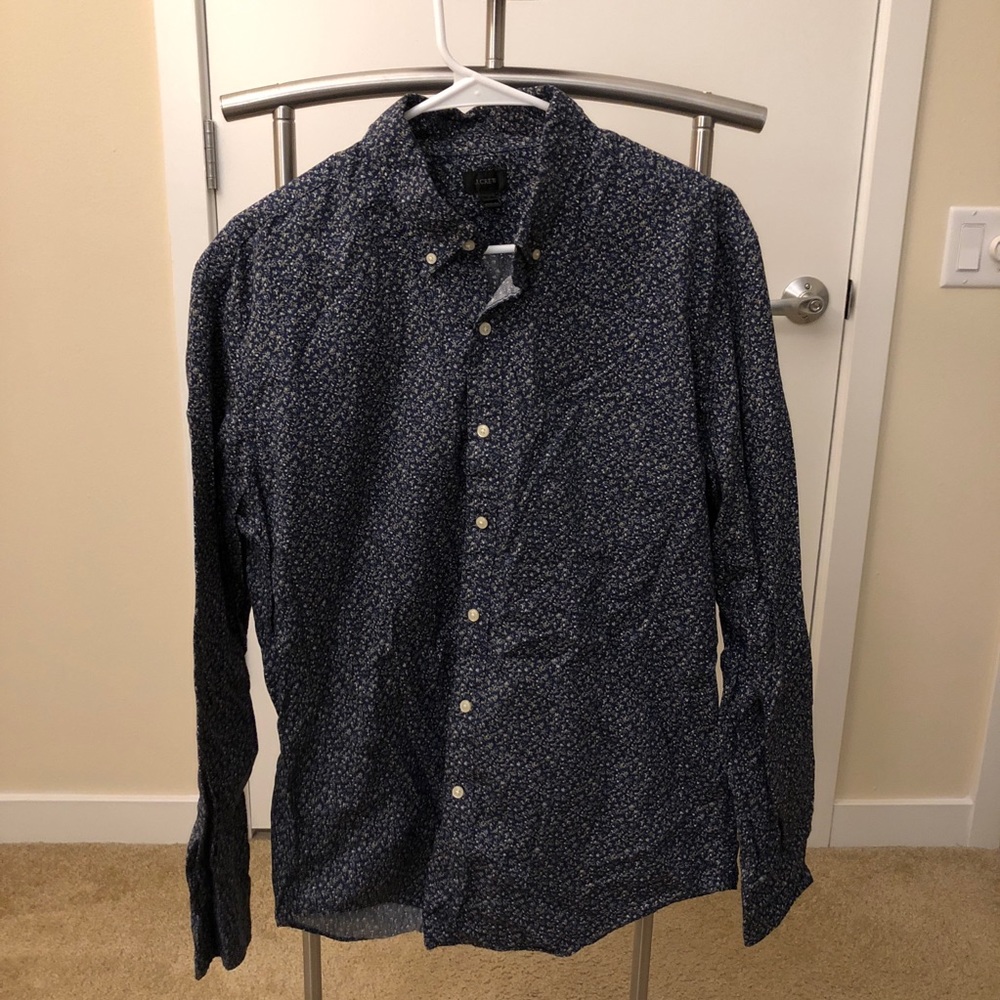 J. Crew Long Sleeve Floral Print Button Down